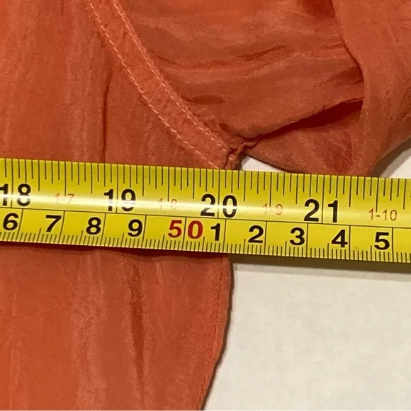 Johnny Was Pandora Long Sleeve Tunic Blouse Peasant Tangerine Orange Size Medium - Picture 9 of 10